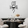 Wallity Got Wine Escultura de Pared de Metal Negra